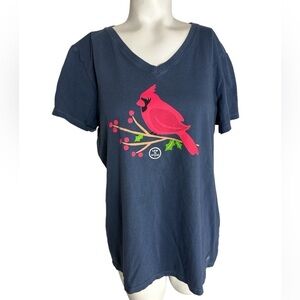 Life is Good | Life is Good Crusher v-neck Cardinal Tee Shirt